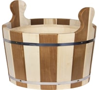 Ушат Банная линия Капучино 20 л, с пластиковой вставкой, липа 12-430