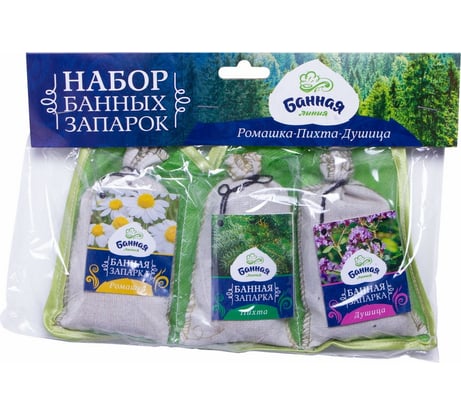 Набор запарок для бани Банная линия в сумке 3шт./30г 11-716