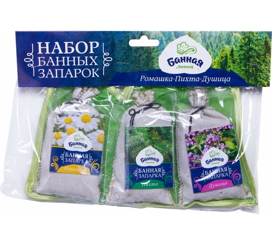 Набор запарок для бани Банная линия в сумке 3шт./30г 11-716