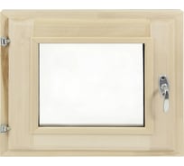Стеклопакет в парную Банная линия 30x40 см, липа, ручка, затвор, петли в комплекте 12-973
