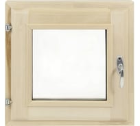 Стеклопакет в парную Банная линия 40x40 см, липа, ручка, затвор, петли в комплекте 12-974