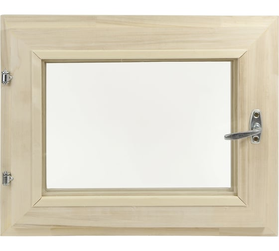 Форточка в парную Банная линия 30x40 см, липа, двойное стекло, ручка, затвор, петли в комплекте 12-985 1