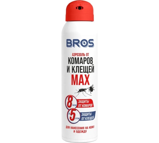 Аэрозоль от комаров и клещей BROS MAX 90 мл 706894