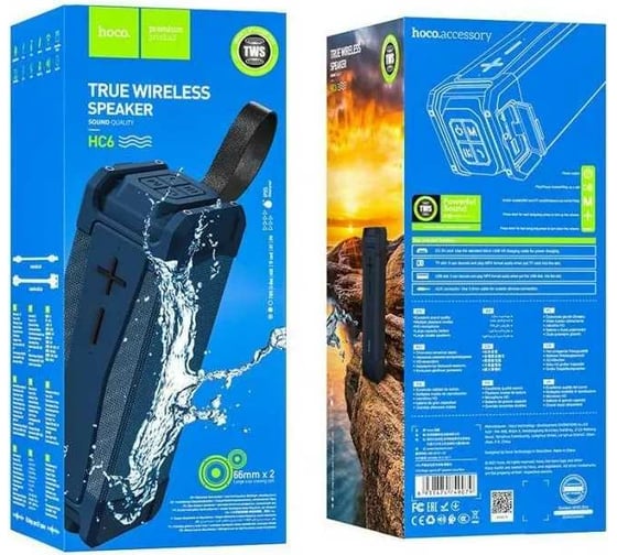 Портативная bluetooth колонка Hoco HC6 Magic sports BT speaker, синяя 811569