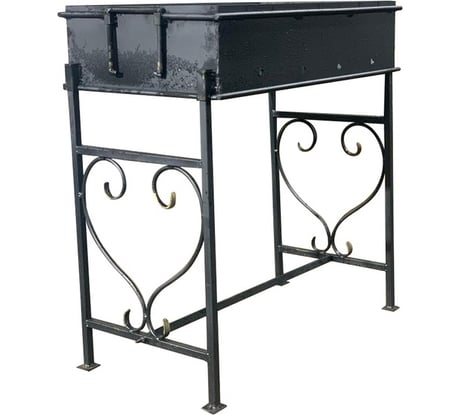 Кованый мангал с узором Маркет разборный, 2 мм МК2278