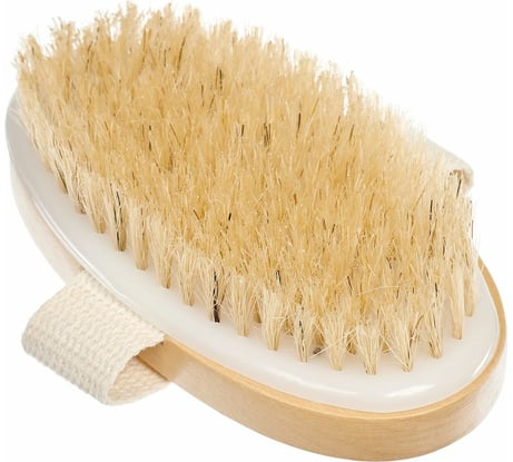 Щётка для сухого массажа BRADEX из чайного дерева, с щетиной кабана, с ремешком KZ 0952