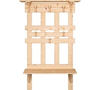 Вешалка с полкой и скамейкой Банные штучки 173x110x32 см, сосна, класс ав 33154