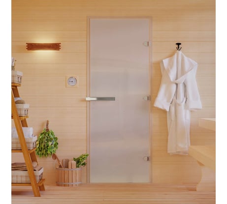 Дверь для бани DoorWood сатин, 2000x800 мм DW00027