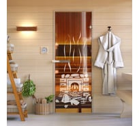 Дверь для бани DoorWood Банька бронза, 2000x700 мм УТ-00014690