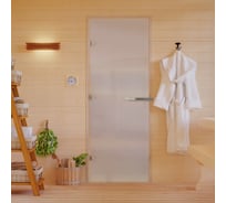 Дверь для бани DoorWood сатин, 2000x800 мм, левая DW-00014748