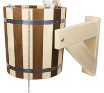 Русский душ с пластиковой вставкой Банная линия Капучино 13 л, липа 12-429