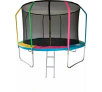Батут с защитной сеткой внутрь и лестницей SportElite FLY 12FT 3.66 м, фиберглас FR-60-12FT