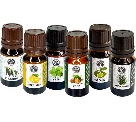 Эфирные масла натуральные Бацькина баня набор аромамасла Тонизирующий микс 6 шт. 16-6-набор-тонус-ВИ 1