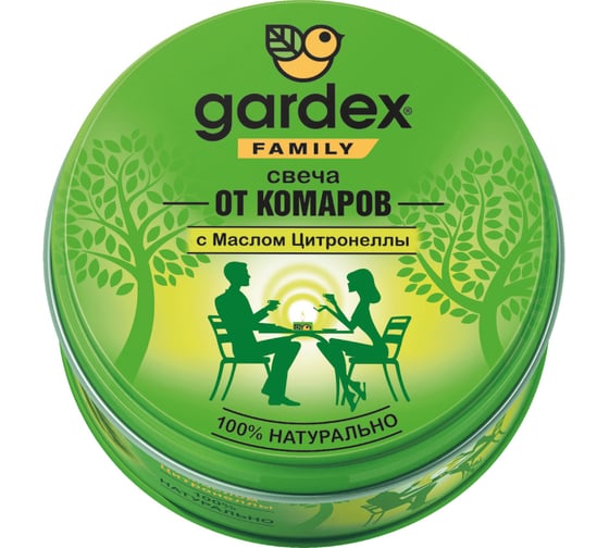 Репеллентная свеча от комаров Gardex Family 0144 0156