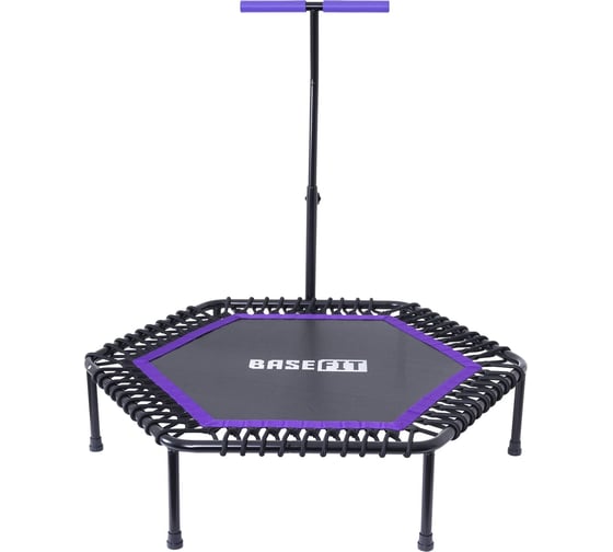 Батут с держателем Basefit TR-401 122 см, фиолетовый УТ-00016381