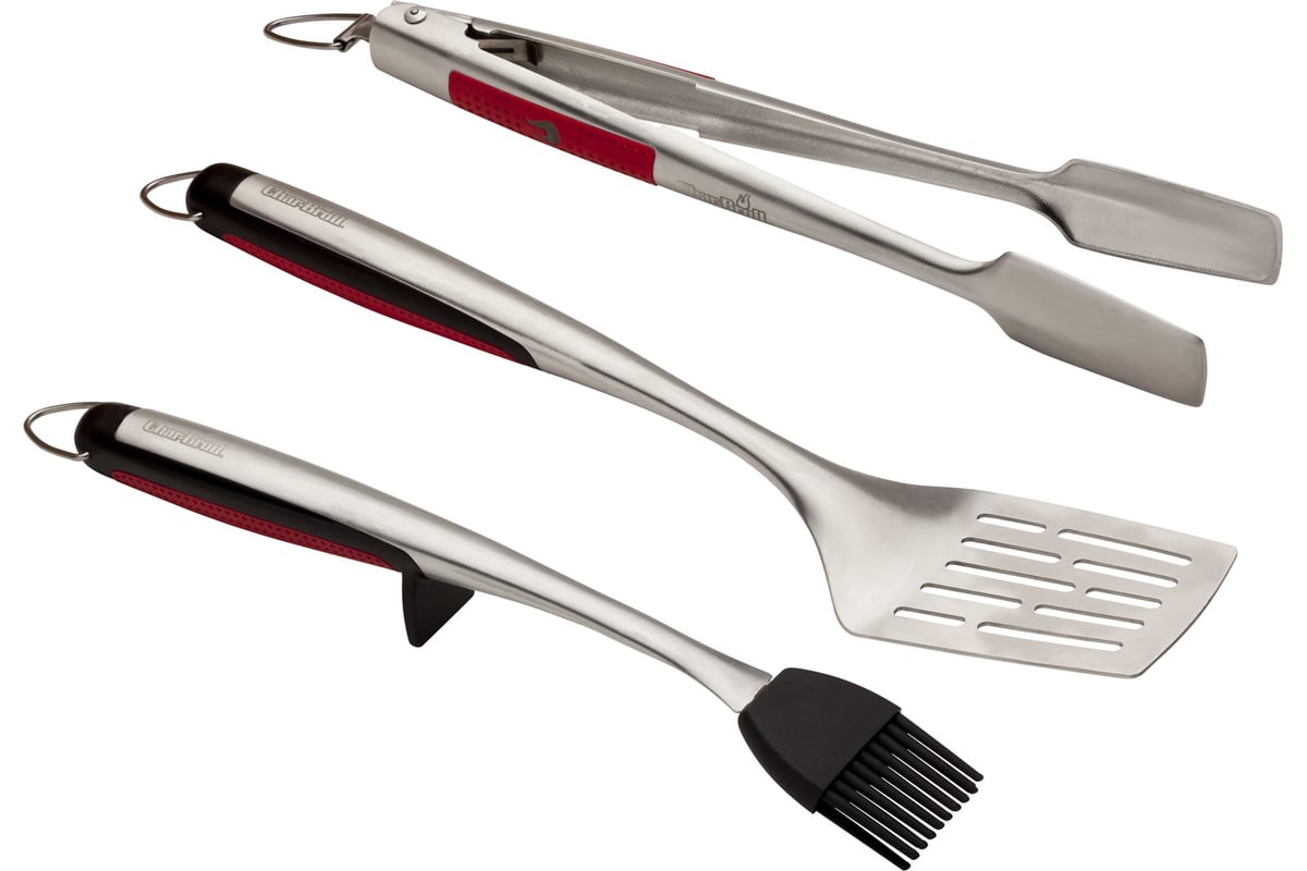 Набор инструментов CHAR BROIL лопатка+щипцы+кисть 7709 - выгодная цена ...