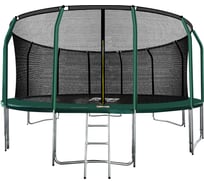 Батут с внутренней страховочной сеткой и лестницей Arland Премиум 16FT ARL-TP-1606_I_DG