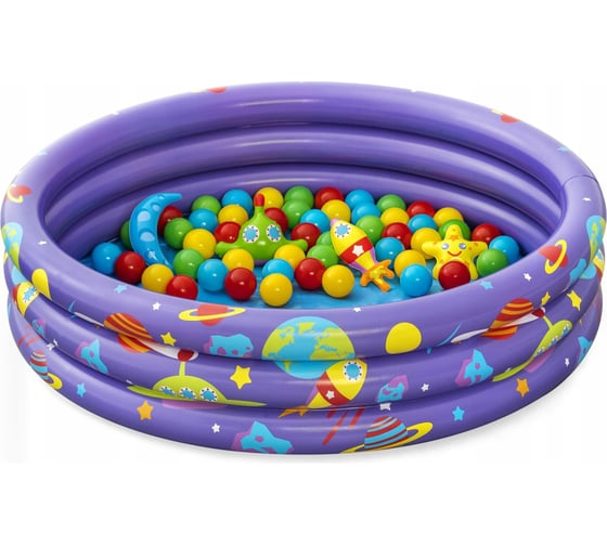 Надувной бассейн с мячами BestWay Intergalactic Surprise 102x102x25 см 52466 104798
