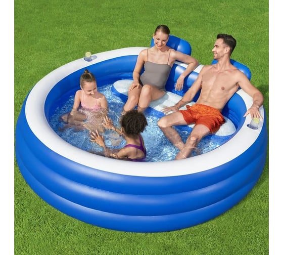 Семейный надувной бассейн BestWay Splash Paradise 231x219x79 см 54422 104788