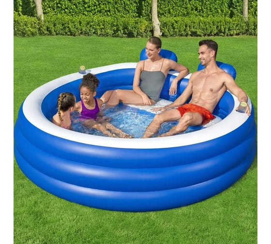 Семейный надувной бассейн BestWay Splash Paradise 231x219x79 см 54422 104788