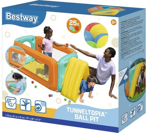 Надувной манеж с мячами BestWay Tunneltopia 178x91x70 см 52547 104802