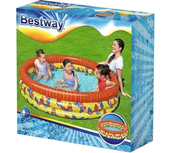 Надувной бассейн BestWay Beautiful Butterfly 168x38 см 51202 104783