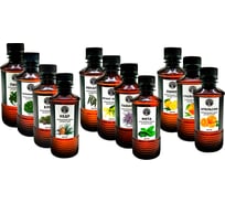 Набор ароматизаторов Бацькина баня 250 мл Мега микс 11 шт Апельсин Грейпфрут Ель Иланг-иланг Кедр Лаванда Лимон Можжевельник Мята Пихта Эвкалипт 17-11-250-набор-мегамикс-ВИ