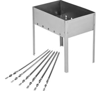 Сборный мангал Helios light 350x240x350 мм, 6 шампуров, сталь 0.4 мм hs-мc.02-э-1 00000254141