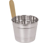 Шайка Везувий Русский пар 4 л, нержавеющая сталь О-1207246