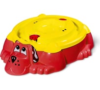 Песочница с крышкой Sheffilton KIDS Собачка 432 красная/желтая П-376 1