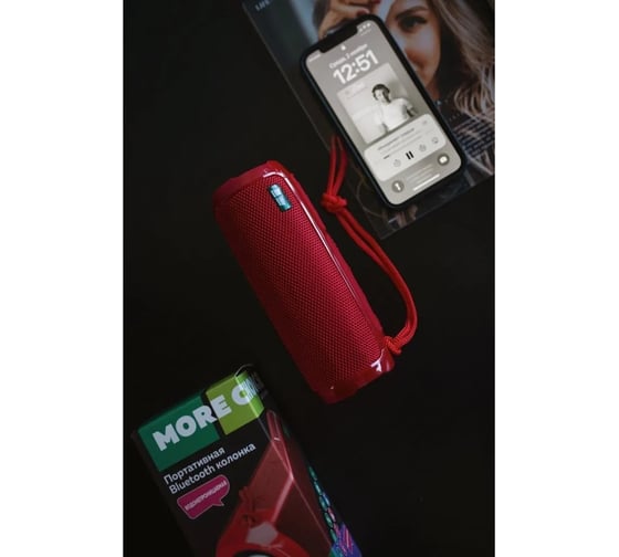 Колонка More Choice Bluetooth 5.1, 2*5 В, 1800 мА*ч BS22 Red