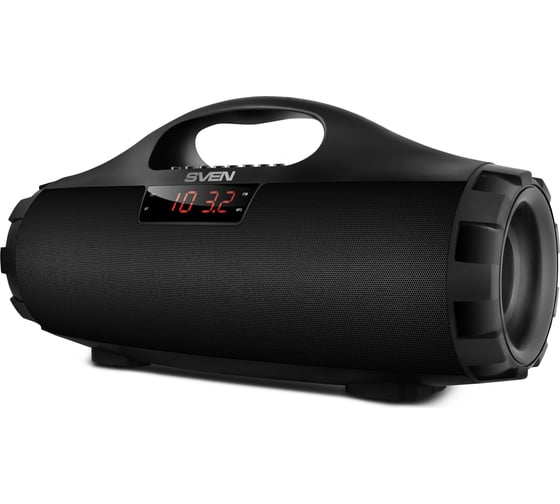 Портативная колонка SVEN АС PS-460 черная, 18 Вт, Bluetooth, FM, USB, microSD, LED-дисплей, 1800 мА*ч SV-015237 1