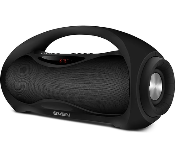 Портативная колонка SVEN АС PS-420 черная, 12 Вт, Bluetooth, FM, USB, microSD, LED-дисплей, 1800 мА*ч SV-015220 1