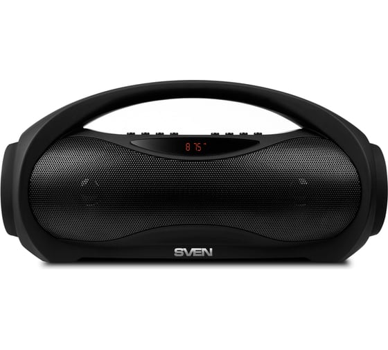 Портативная колонка SVEN АС PS-420 черная, 12 Вт, Bluetooth, FM, USB, microSD, LED-дисплей, 1800 мА*ч SV-015220