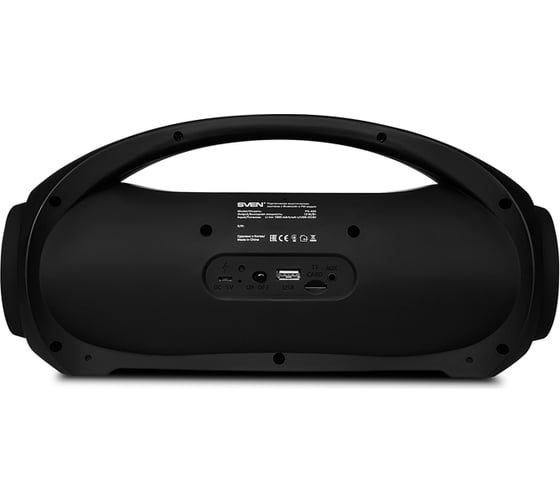 Портативная колонка SVEN АС PS-420 черная, 12 Вт, Bluetooth, FM, USB, microSD, LED-дисплей, 1800 мА*ч SV-015220