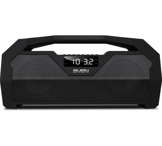 Портативная колонка SVEN АС PS-470 черная, 18 Вт, Bluetooth, FM, USB, microSD, LED-дисплей, 1800 мА*ч SV-015244