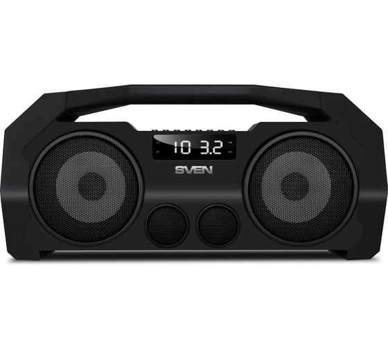 Портативная колонка SVEN АС PS-465 черная, 18 Вт, Bluetooth, FM, USB, microSD, LED-дисплей, 1800 мА*ч SV-016173