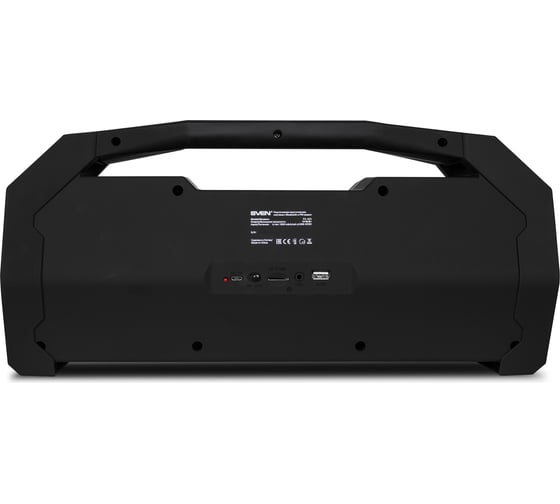 Портативная колонка SVEN АС PS-465 черная, 18 Вт, Bluetooth, FM, USB, microSD, LED-дисплей, 1800 мА*ч SV-016173