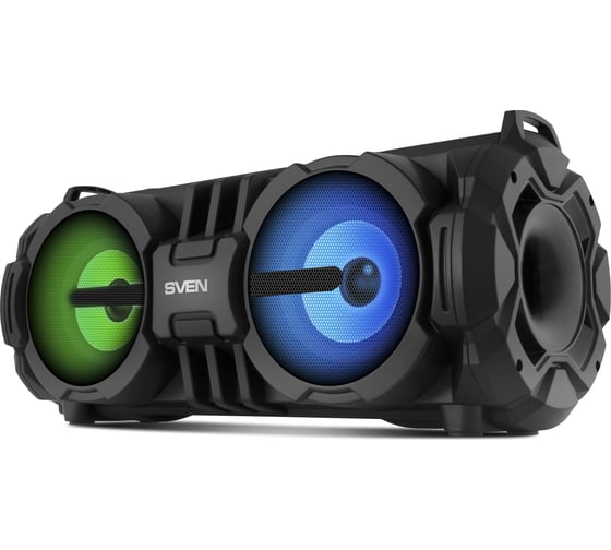 Портативная колонка SVEN АС PS-485 черная, 28 Вт, Bluetooth, FM, USB, microSD, LED-дисплей, 2000 мА*ч SV-017408 1