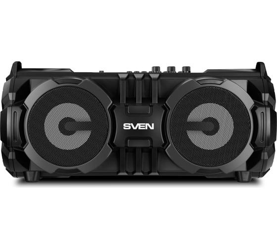 Портативная колонка SVEN АС PS-485 черная, 28 Вт, Bluetooth, FM, USB, microSD, LED-дисплей, 2000 мА*ч SV-017408