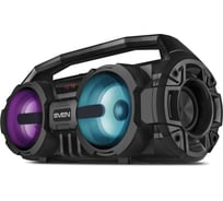 Портативная колонка SVEN АС PS-415 черная, 12 Вт, Bluetooth, FM, USB, microSD, LED-дисплей, 1500 мА*ч SV-019631