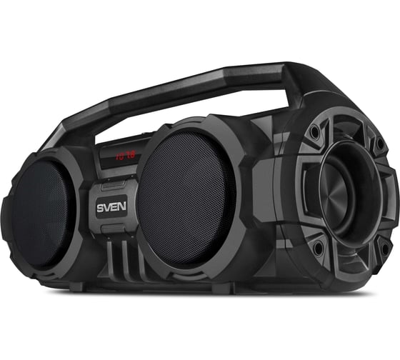 Портативная колонка SVEN АС PS-415 черная, 12 Вт, Bluetooth, FM, USB, microSD, LED-дисплей, 1500 мА*ч SV-019631