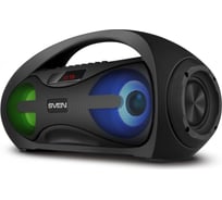 Портативная колонка SVEN АС PS-425 черная, 12 Вт, Bluetooth, FM, USB, microSD, LED-дисплей, 1500 мА*ч SV-019624