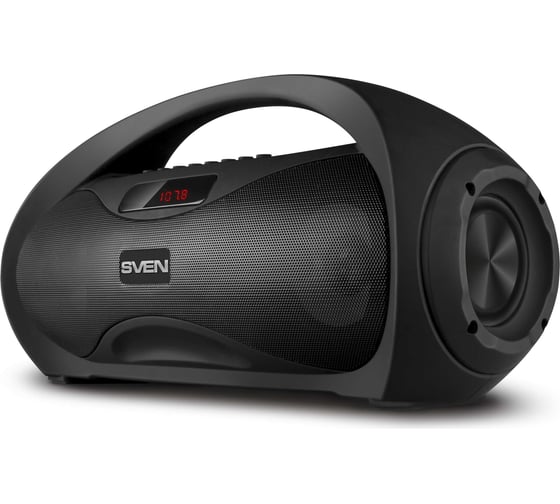 Портативная колонка SVEN АС PS-425 черная, 12 Вт, Bluetooth, FM, USB, microSD, LED-дисплей, 1500 мА*ч SV-019624