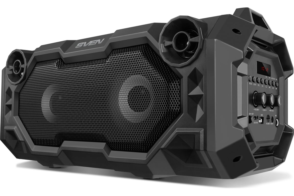 Портативная колонка SVEN АС PS-500 черная, 36 Вт, Bluetooth, FM, USB ...
