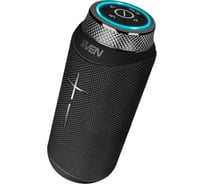 Портативная колонка SVEN АС PS-280 черная, 12 Вт, Waterproof (IPx6), TWS, Bluetooth, FM, USB, microSD, 2400 мА*ч SV-020521
