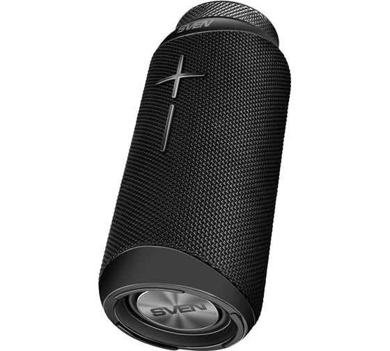 Портативная колонка SVEN АС PS-280 черная, 12 Вт, Waterproof (IPx6), TWS, Bluetooth, FM, USB, microSD, 2400 мА*ч SV-020521