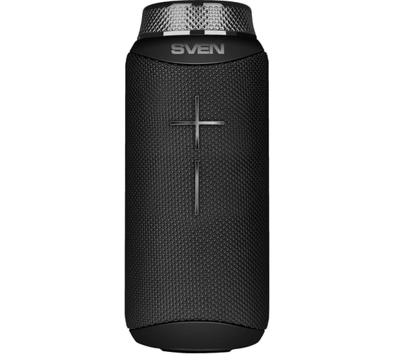 Портативная колонка SVEN АС PS-280 черная, 12 Вт, Waterproof (IPx6), TWS, Bluetooth, FM, USB, microSD, 2400 мА*ч SV-020521