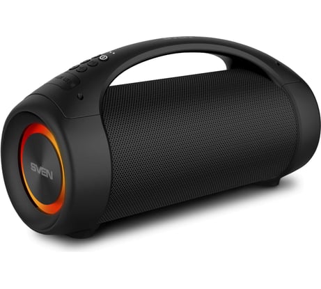 Портативная колонка SVEN АС PS-370 черная, 40 Вт, Waterproof (IPx5), TWS, Bluetooth, FM, USB, microSD, 3600 мА*ч SV-020408