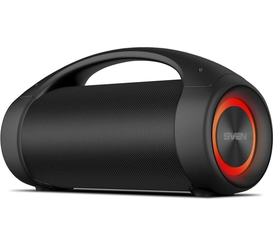 Портативная колонка SVEN АС PS-370 черная, 40 Вт, Waterproof (IPx5), TWS, Bluetooth, FM, USB, microSD, 3600 мА*ч SV-020408